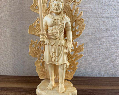 木彫 不動明王像 檜木 その他人形 木 錦 苑 通販 14449947