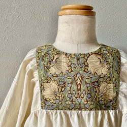 泡泡袖連身衣／William Morris Pimpernel 棕色/連身衣 第3張的照片