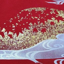 金彩工芸　金彩ガラス皿　不定形「紅葉に流水」　秋 16枚目の画像