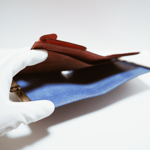 二つ折り財布　ハンドメイド　本革　マヤ 二つ折り財布 ハンドメイド 本革 マヤ