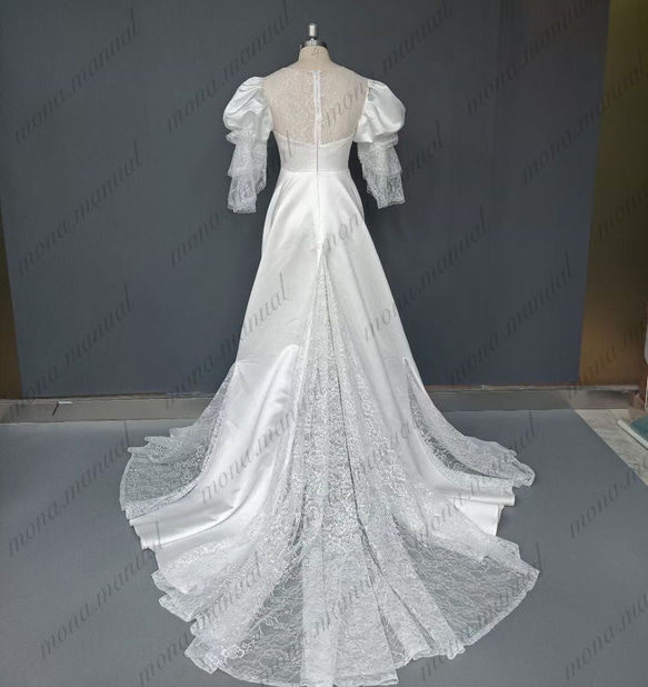 シンプル ウェディングドレス 二次会 結婚式ドレス 513 3枚目の画像