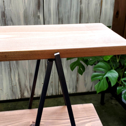 【おしゃれ アイアンラック 幅120cm》軽量折りたたみ /キャンプ アウトドア テーブル / 植物 棚 イベント 什器 3枚目の画像