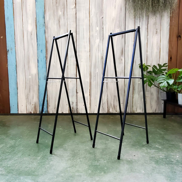 【おしゃれ アイアンラック 幅120cm》軽量折りたたみ /キャンプ アウトドア テーブル / 植物 棚 イベント 什器 5枚目の画像