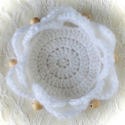 かぎ針編み・立体コースター 4枚目の画像