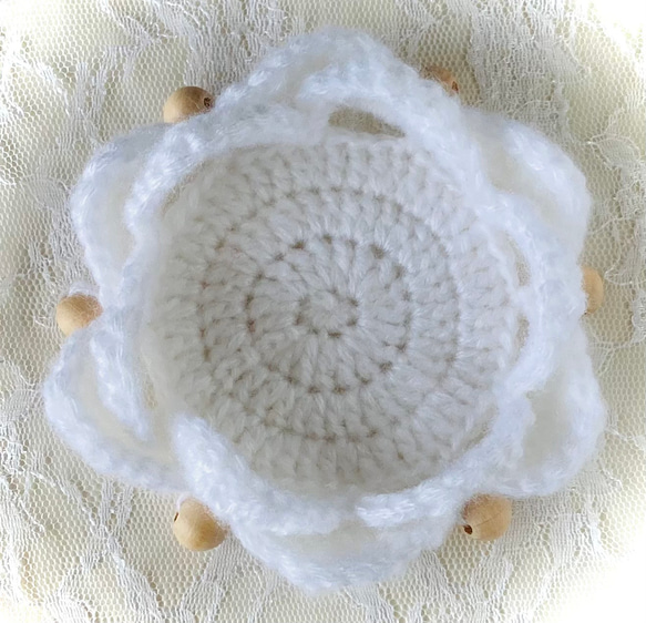 かぎ針編み・立体コースター 4枚目の画像