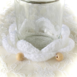 かぎ針編み・立体コースター 1枚目の画像