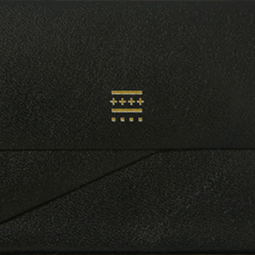 極小極薄レザーケース「MUZOSA CARDRIDGE」ブラック ◇本革、日本製