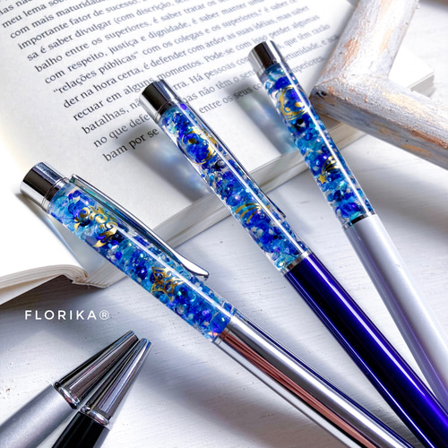 夜空のハーバリウムボールペン『手のひらにプラネタリウムを』✦お星様