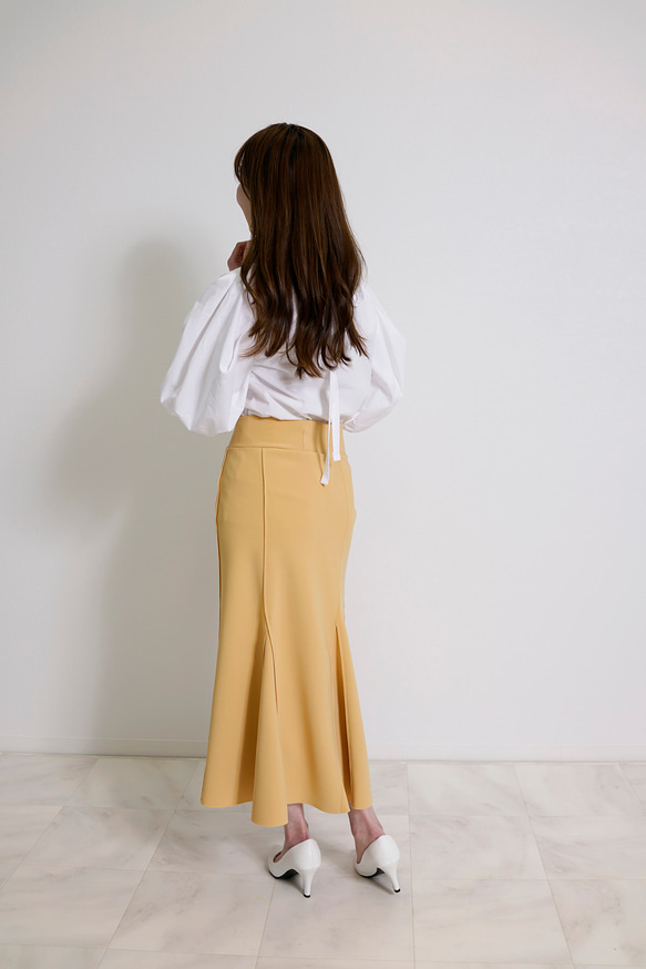 マーメイド シルエット カラー スカート 15枚目の画像