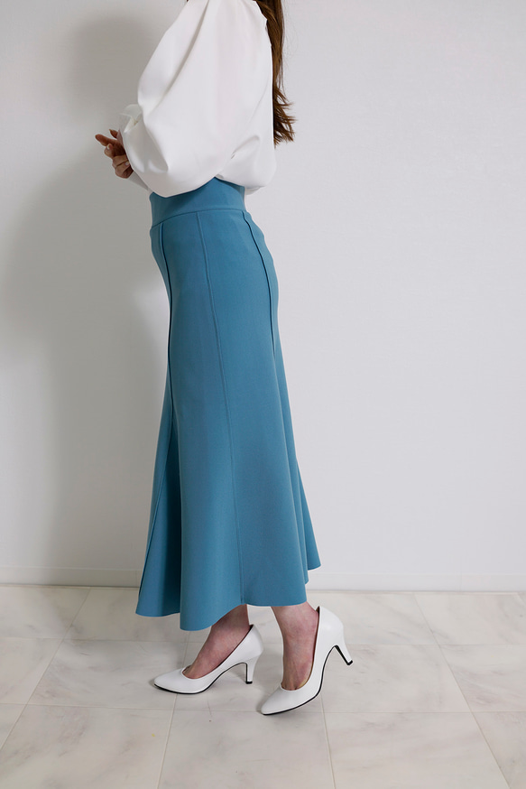 マーメイド シルエット カラー スカート 9枚目の画像