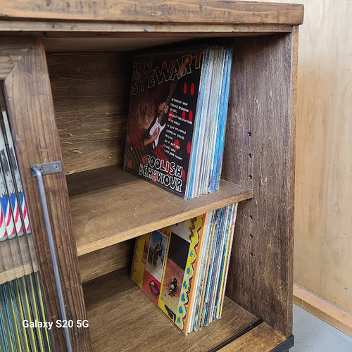 SLIDING 3DOOR RECORD STOCKER /LPレコード収納 本棚・絵本棚