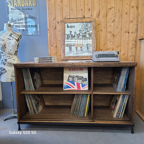 SLIDING 3DOOR RECORD STOCKER /LPレコード収納 本棚・絵本棚