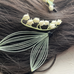 ＋＋＋　すずらん　スズラン　鈴蘭　造花　髪飾り　ヘッドドレス　フォトウエディング　 3枚目の画像