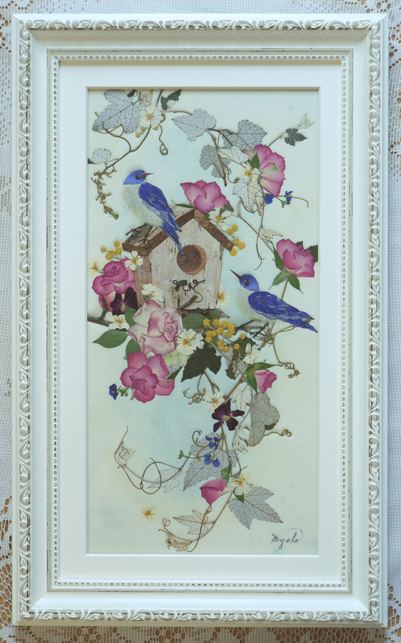 押し花アート額【タテ54cm×ヨコ45cm】 薔薇 インテリア | Hana+