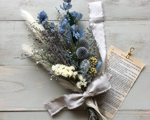 ＊Natural＊クリスマススワッグ　瑠璃玉アザミ☆ドライフラワースワッグ 69dc0b289fcfdbc861029f3e170847