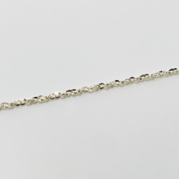 【silver925】一粒のハーキマーダイヤモンド　ネックレス　選べるチェーン　ツイスト or ペタルチェーン 6枚目の画像