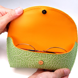 メロンな眼鏡ケース（牛革製） 7枚目の画像