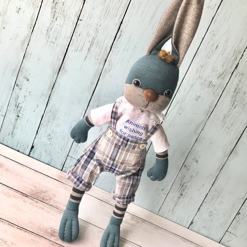 チャウテセイ　青いウサギのラシー　ぬいぐるみ m96329905237_1.jpg?1742351091