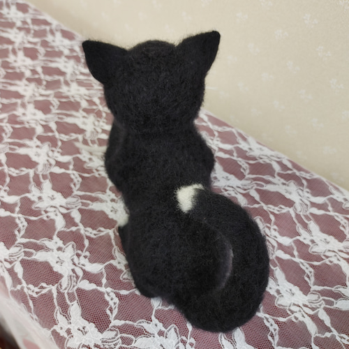 羊毛フェルト ☆。.:＊・にゃんにゃん ☆。.:＊・ にゃんにゃんさん、オーダー品です。 羊毛フェルト フジイケ 通販