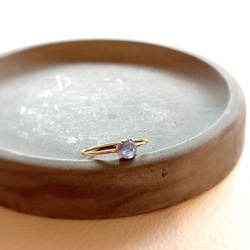 天然石 タンザニア産 タンザナイト5×5mmラウンド 爪留めリング 指輪