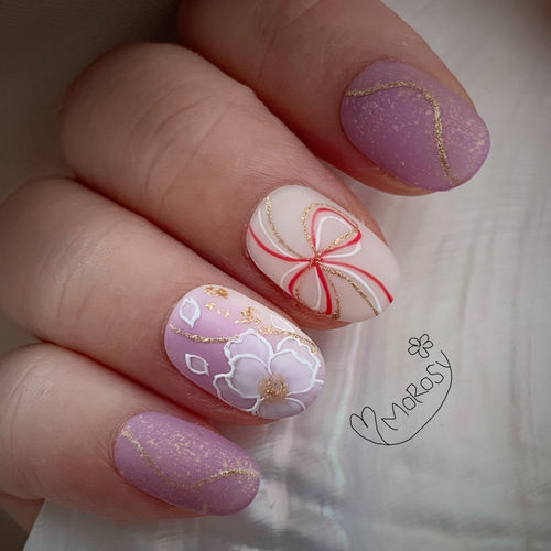 MOROSY228☆和装 成人式 前撮り 花 金箔 和柄 和風 振袖 卒業式 着物  