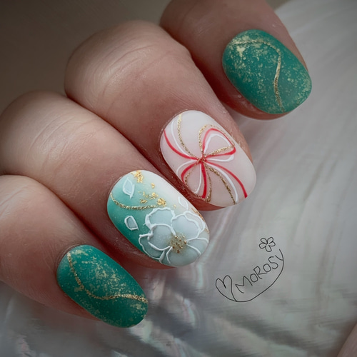 MOROSY228☆和装 成人式 前撮り 花 金箔 和柄 和風 振袖 卒業式 着物  