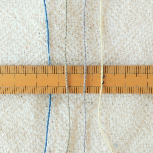 棕色 160 米 x 3 色/泰國植物染色棉線 1 毫米/刺繡、刺子、編織、花環、包裝、DIY/公平貿易 第3張的照片