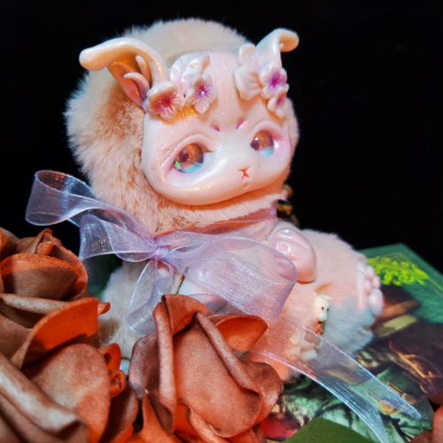 Linoa アートドール ホワイトアーミン ハンドメイド ぬいぐるみ