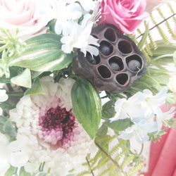 オーダーお供え花　51㎝（￥15000～）送料無料　仏花　プリザーブド　お好きなお花で 8枚目の画像