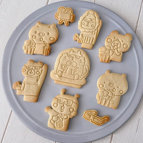映画館】シネマグッズミニ5個セット クッキー型（スタンプ付き