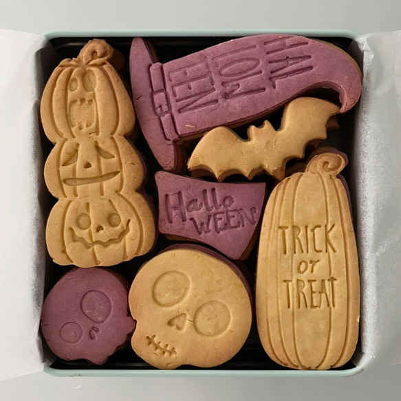 【ハロウィン】スカルセット　クッキー型（スタンプ付き） 5枚目の画像
