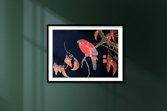 伊藤若冲、応用が利く和柄ヴィンテージポスター、和モダン、古民家だけ