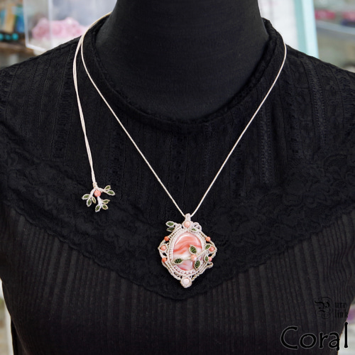 極楽浄土を飾る七宝・『桃色珊瑚・コーラル』生命の樹マクラメ編トップ