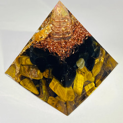 ≪受注制作≫【まよけ・事業拡大・しごと運UP】ドラゴン ピラミッド型 オルゴナイト 2枚目の画像