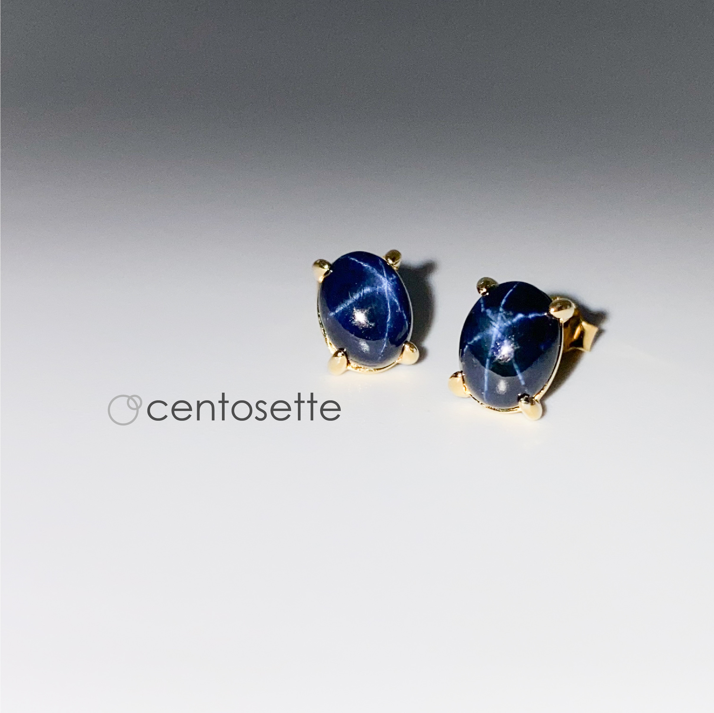 【再販】運命の石・スターサファイアSサイズの4本爪シンプルSV925スタッドピアス/ピアス金具カラー変更可