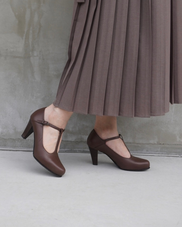 感動の履き心地！新品！yoshito パンプス ブラウン エナメル