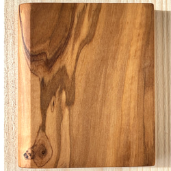 【送料無料・簡易GIFTラッピング無料】ミニポット用Book調木製トレイ(オリーブウッド) 10枚目の画像