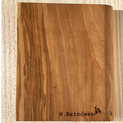 【送料無料・簡易GIFTラッピング無料】ミニポット用Book調木製トレイ(オリーブウッド) 9枚目の画像