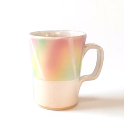 【陶器】虹色マグカップ 1枚目の画像
