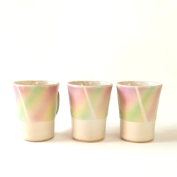 【陶器】虹色マグカップ 2枚目の画像