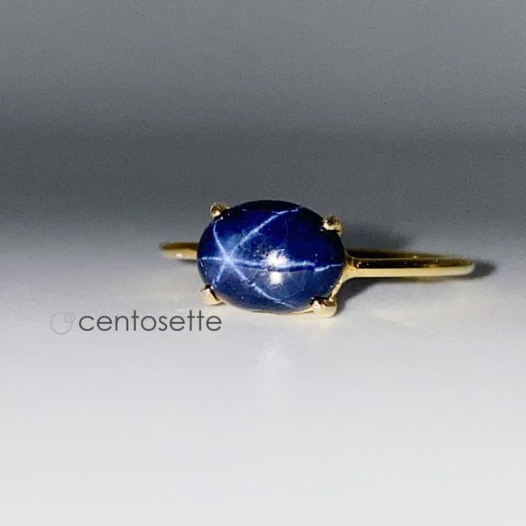 [再次上架] 命運之星藍寶石 S 尺寸 4 爪簡單 SV925 戒指/戒指底色可變 第3張的照片