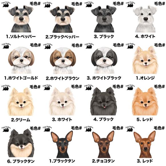 【 犬種選べる パステルカラー 名入りバッグタグ 】水彩画風イラスト 毛色60種類以上　うちの子　犬　ペット　プレゼント 8枚目の画像