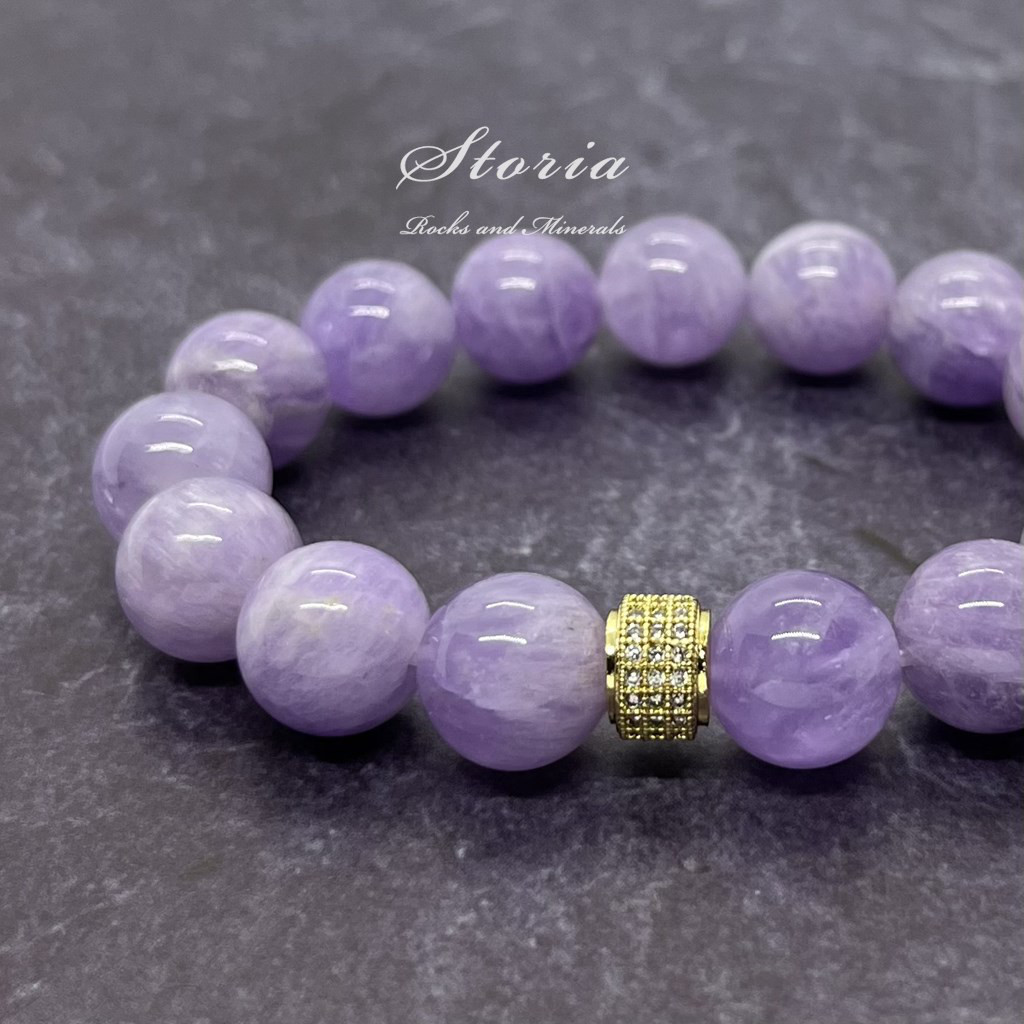 12mm ラベンダーアメジスト（紫水晶）×パヴェロンデル ブレスレット