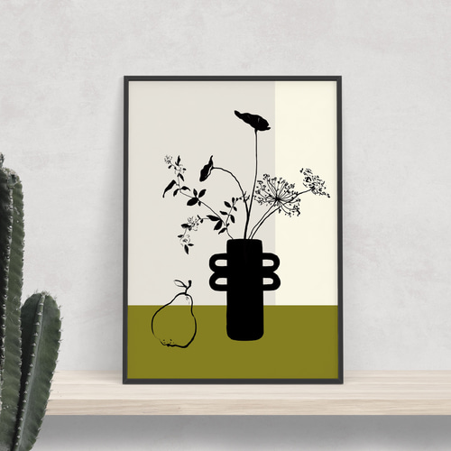 陶板版画抽象アートボード 約31cm✖️14cm