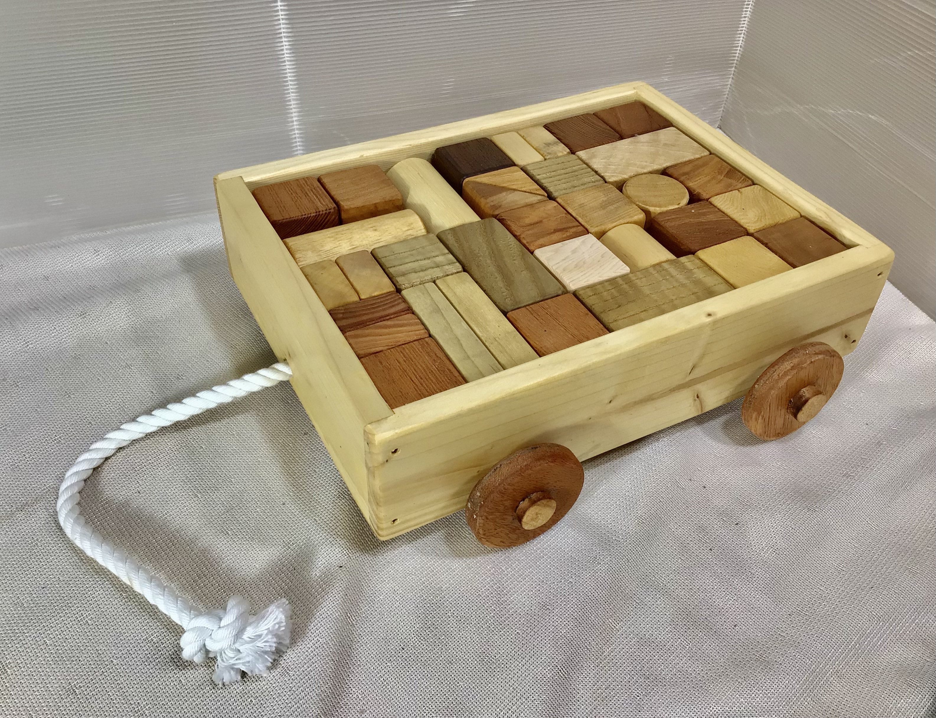 天然木　積み木　手造り