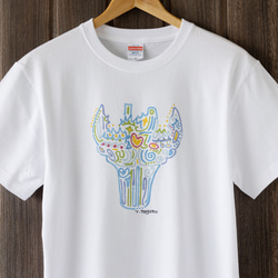 ［旅する縄文］Tシャツ 十日町土器02（ホワイト） 1枚目の画像