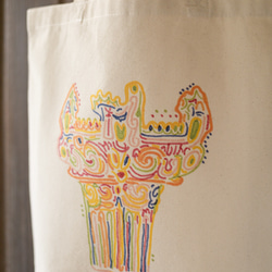 ［旅する縄文］トートバッグ 十日町土器01 （ナチュラル） 3枚目の画像