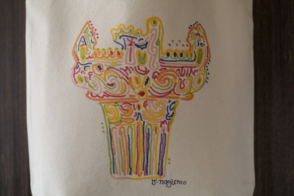 ［旅する縄文］トートバッグ 十日町土器01 （ナチュラル） 2枚目の画像