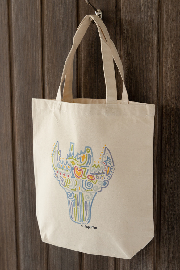 ［旅する縄文］トートバッグ 十日町土器02（ナチュラル） 2枚目の画像