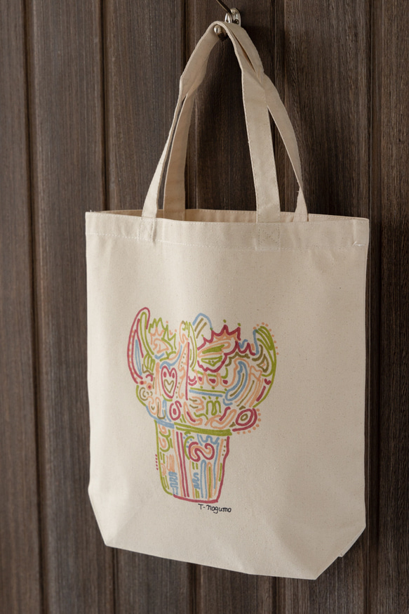 ［旅する縄文］トートバッグ 津南土器01（ナチュラル） 2枚目の画像